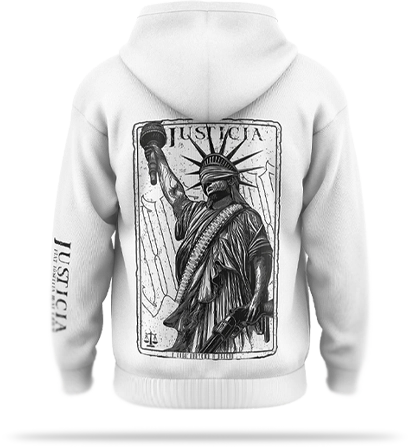 Hoodies BLANC Justicia EDITION LIMITE (Copie) (Copie)
